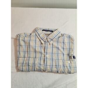 Columbia Super Tamiami PFG Shirt Mens Medium Blue Short Sleeve Gorpcore Fishing